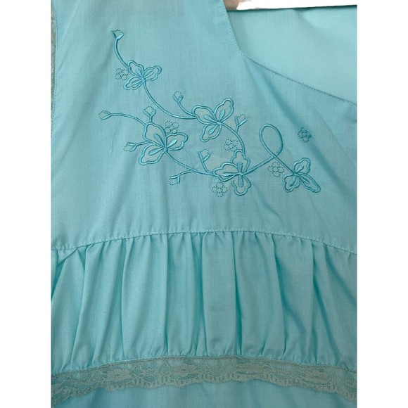 Nucci Intimates Woman’s Vintage Nightgown House Dress 3X Light Blue Button Front - Picture 10 of 16